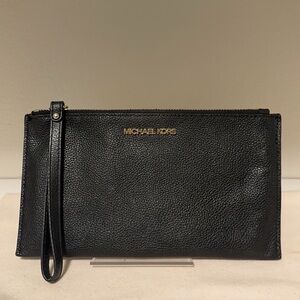 Michael Kors Black Leather Clutch